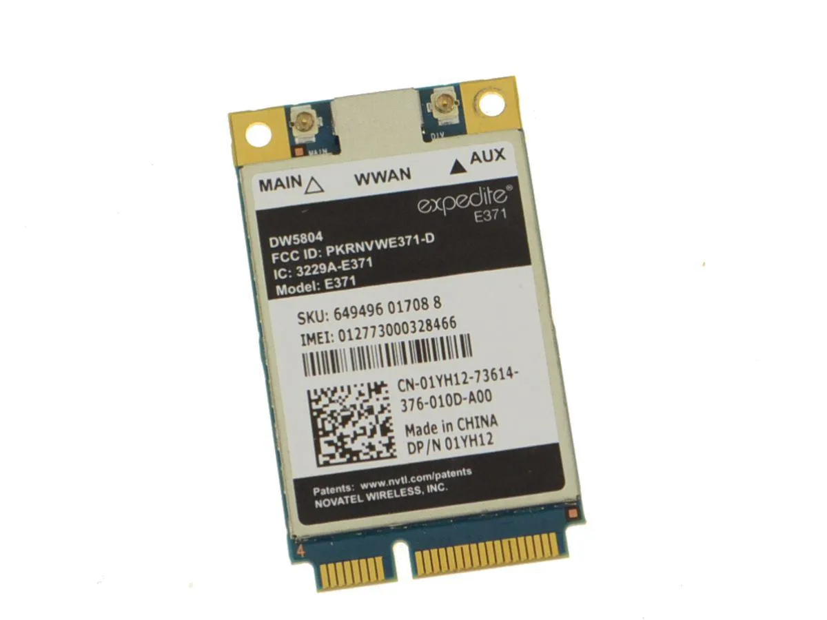 DELL DELL Wireless 5804 DW5804 Mini-PCI Express LTE WWAN Card 1YH12 — product photo