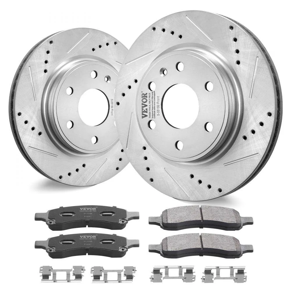 VEVOR VEVOR Drilled Slotted Front Brake Rotors Pads Kit 55150 — product photo