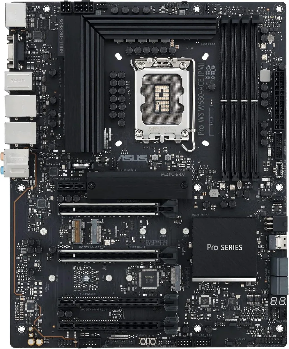 ASUS ASUS PRO WS W680-ACE IPMI LGA 1700 W680 ATX DDR5 Intel motherboard — product photo