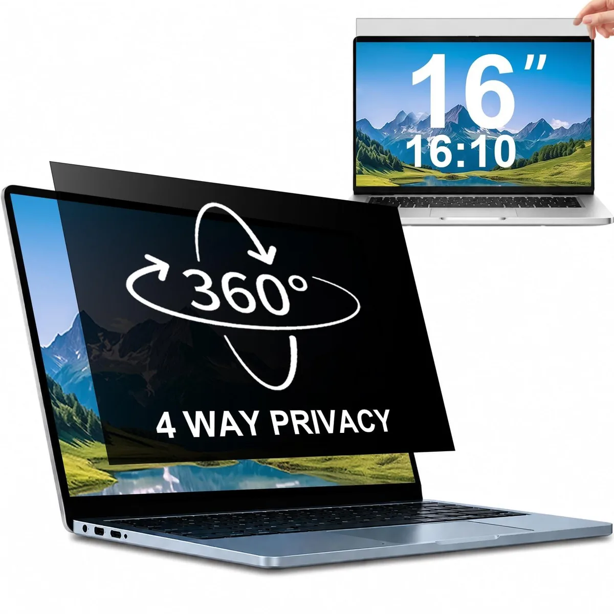 BoYata BoYata 4-way 360 16" 16:10 privacy filter 2 in 1 accessory — product photo
