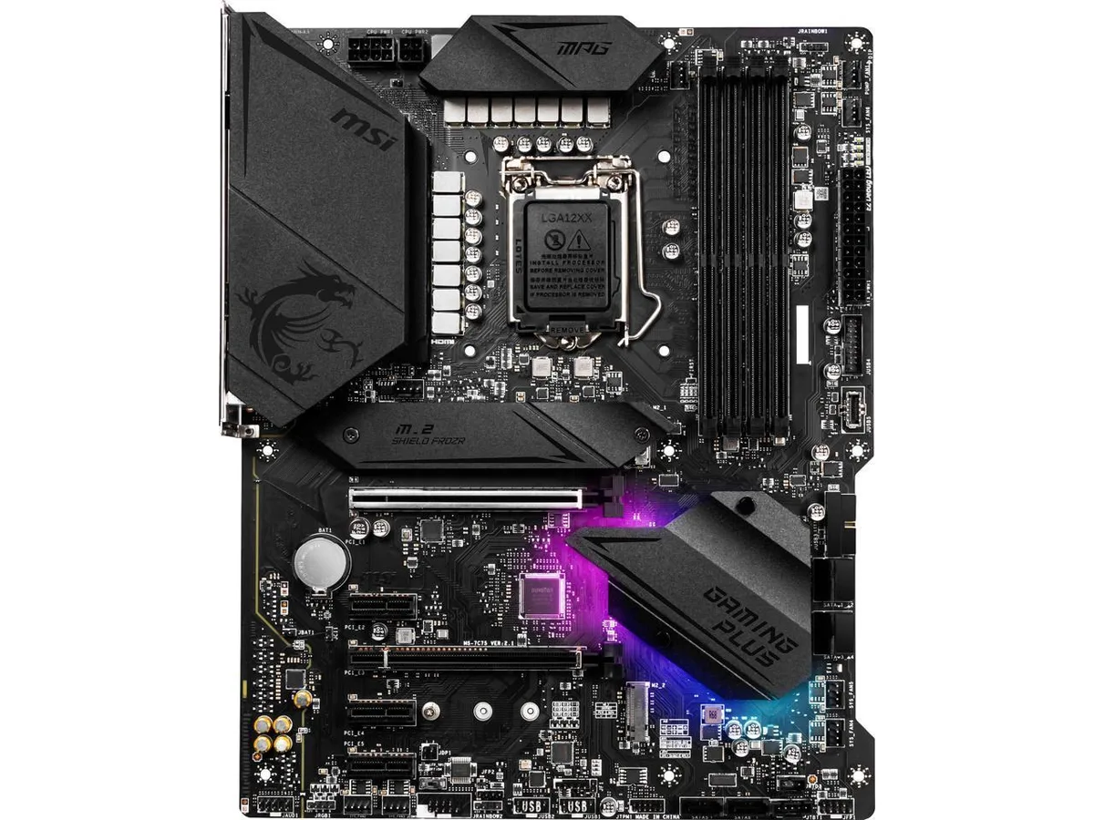 MSI MSI MPG Z490 GAMING PLUS LGA 1200 SATA 6Gb/s Intel Motherboard — product photo