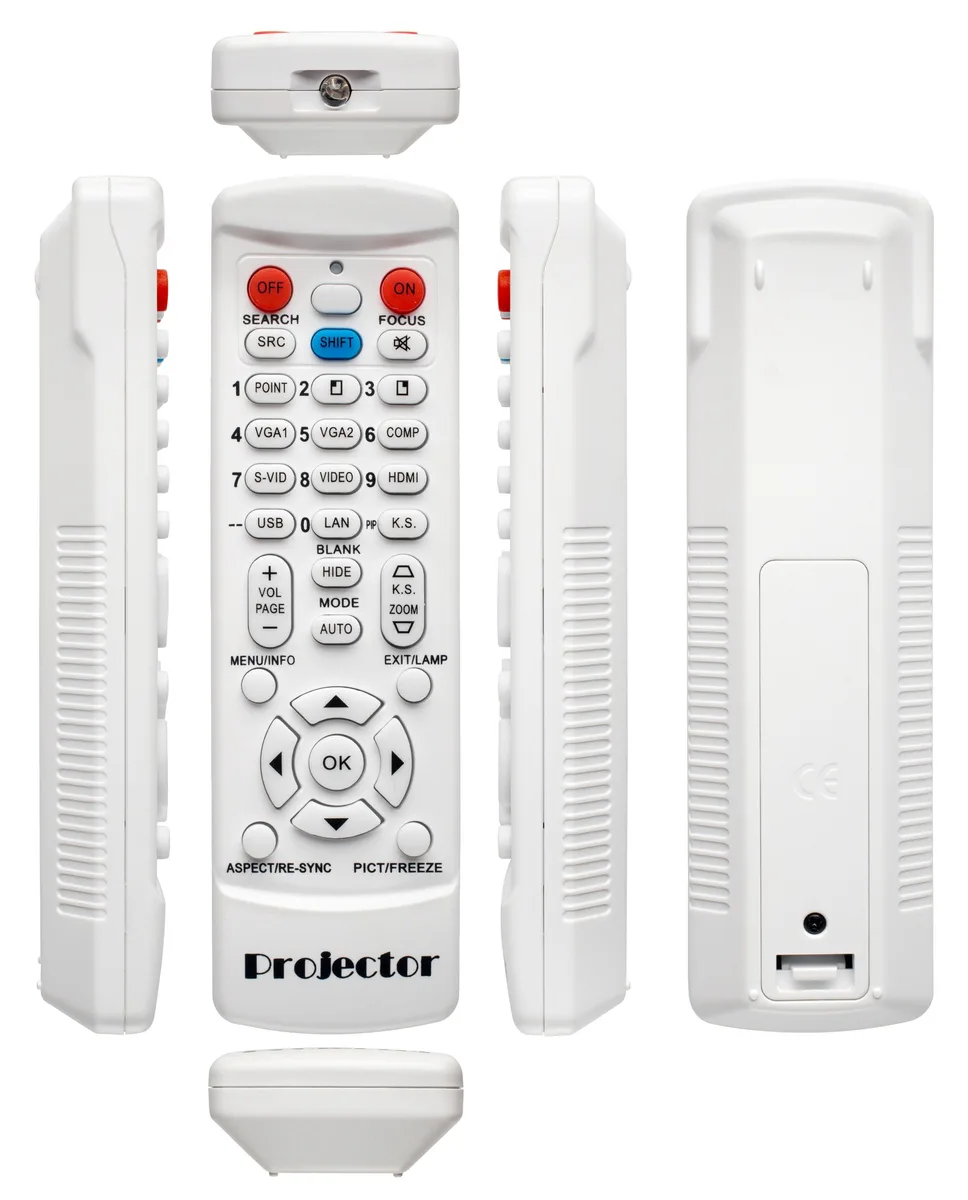 White projector remote control for InFocus IN72 IN74 IN76 IN78
