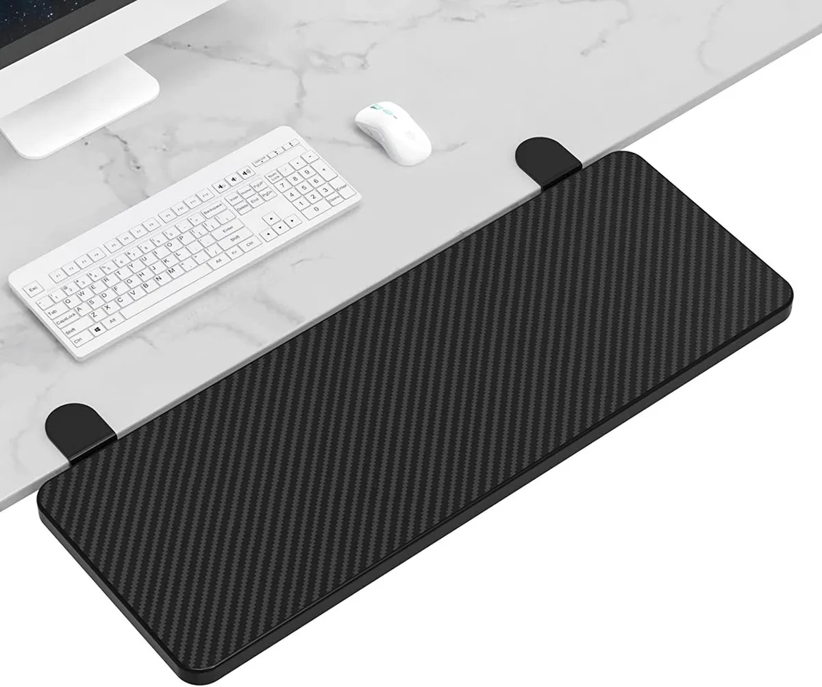 BFKK BFKK Desk Extender Tray 29.5"x9.5" Punch-Free Clamp Foldable Keyboard Drawer Office Furniture — product photo