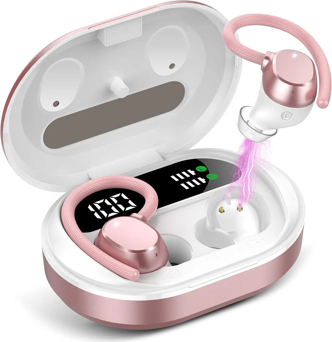 TUKO TUKO Q35 Bluetooth 5.3 earhooks headphone Rose Gold — product photo