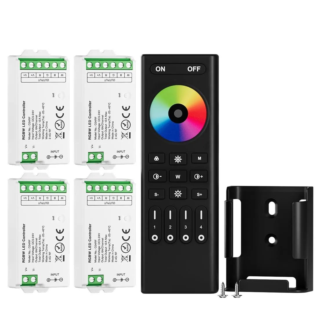 KEHIPI KEHIPI control kit 4 zones 2.4GHz RGBW 5V 12V 24V — product photo