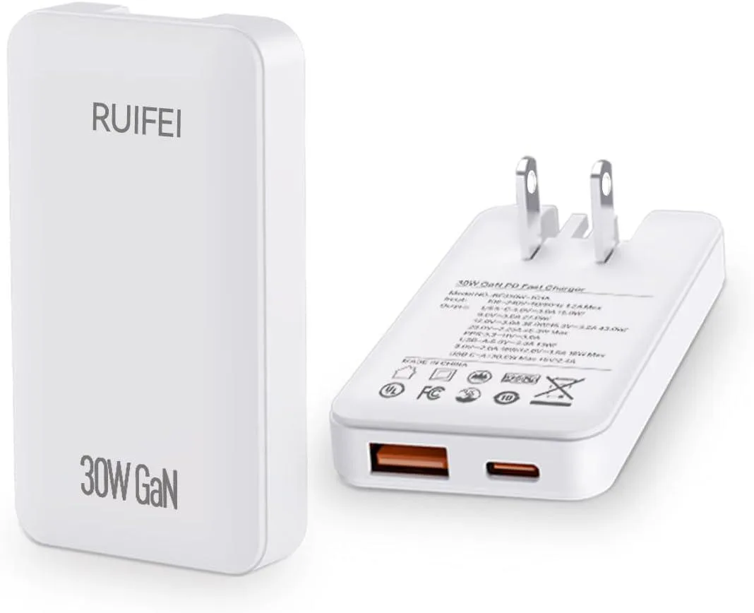 ONITOON ONITOON 30W Dual-Port USB-C Charger GaN Foldable White — product photo