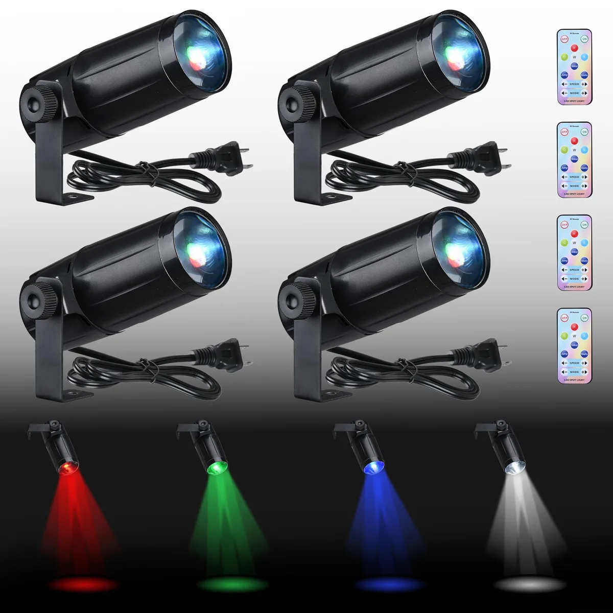 Yescom USA, Inc. Yescom USA, Inc. 4PCS 20W RGBW LED Pinspot Light Party Supply — product photo