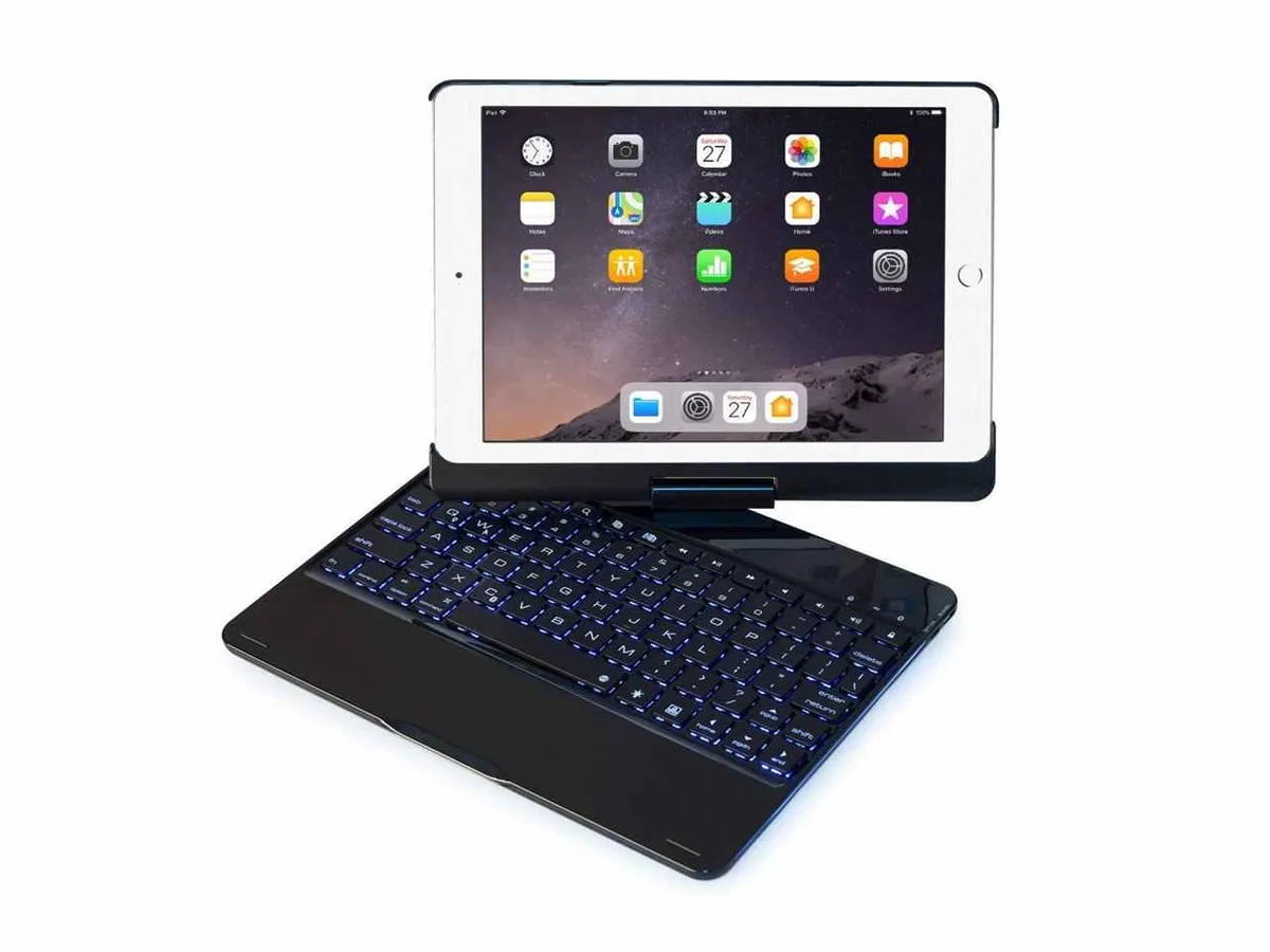 Werleo Werleo 360° Rotate 7-Color Backlit Keyboard Case for 9.7" iPad (Air, Air 2, Pro 9.7, 2017/2018) — product photo