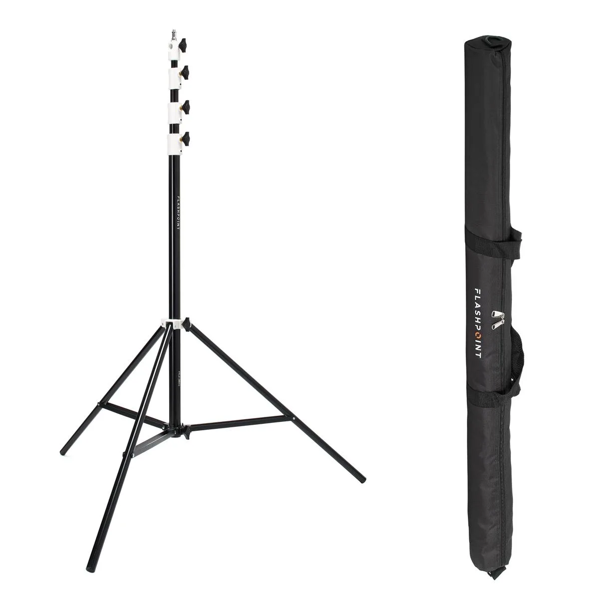 Flashpoint Brand Flashpoint Brand Pro Heavy-Duty Air-Cushioned Light Stand White 13 ft — product photo