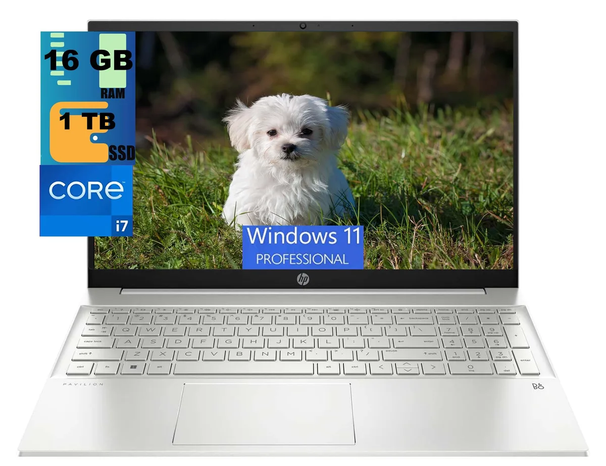 HP HP Pavilion 15 laptop i7-1165G7 16GB 1TB SSD 15.6" FHD Silver — product photo