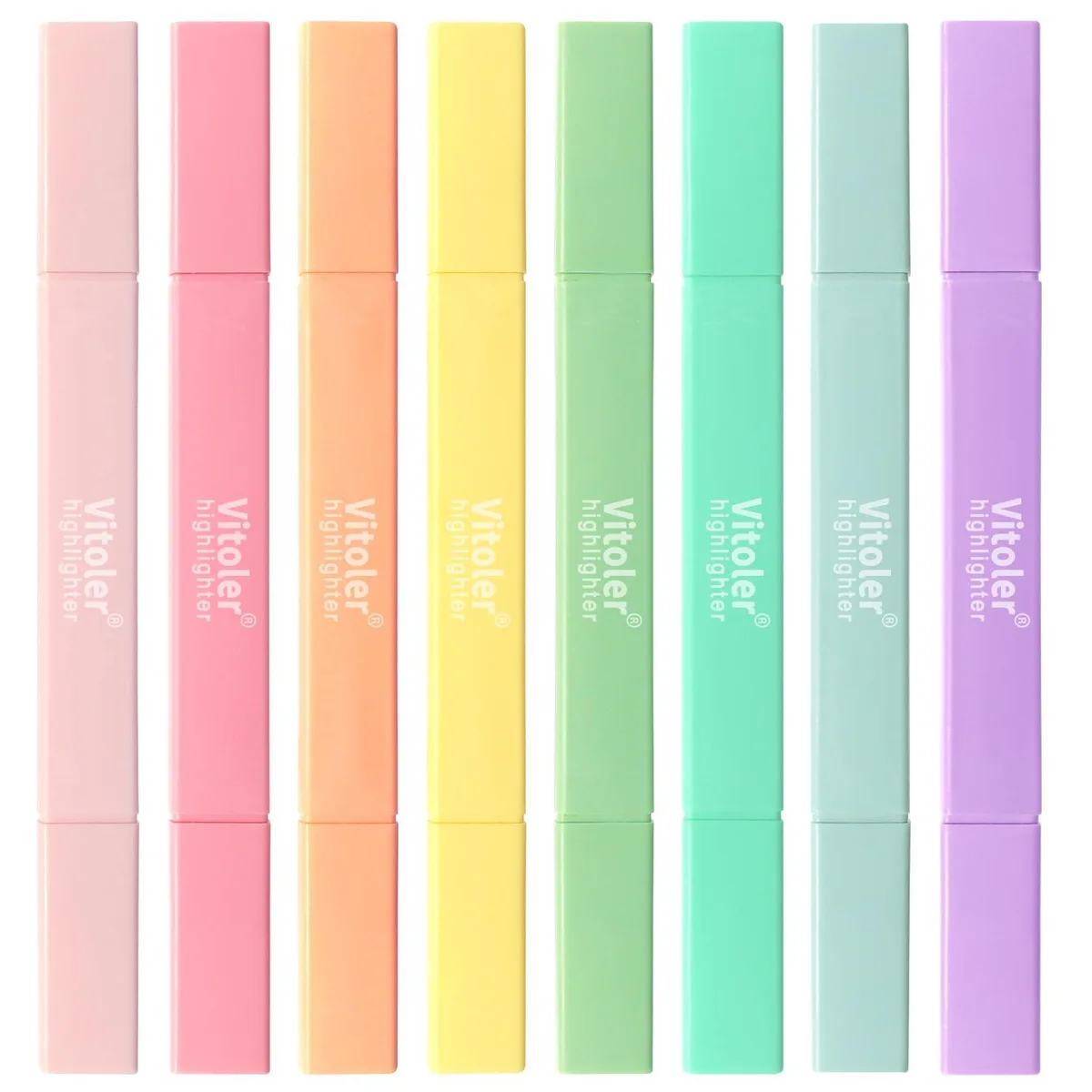  Vitoler 8pcs Aesthetic Highlighters Pastel Color Dual Tip — product photo