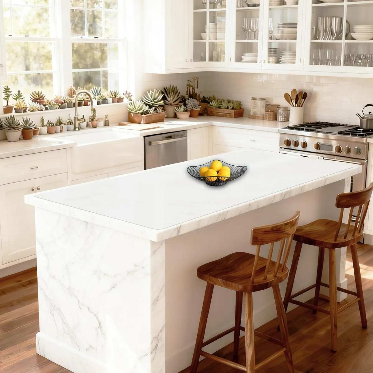 Extra large translucent silicone countertop mat 48 by 32 inches 1.5mm thick