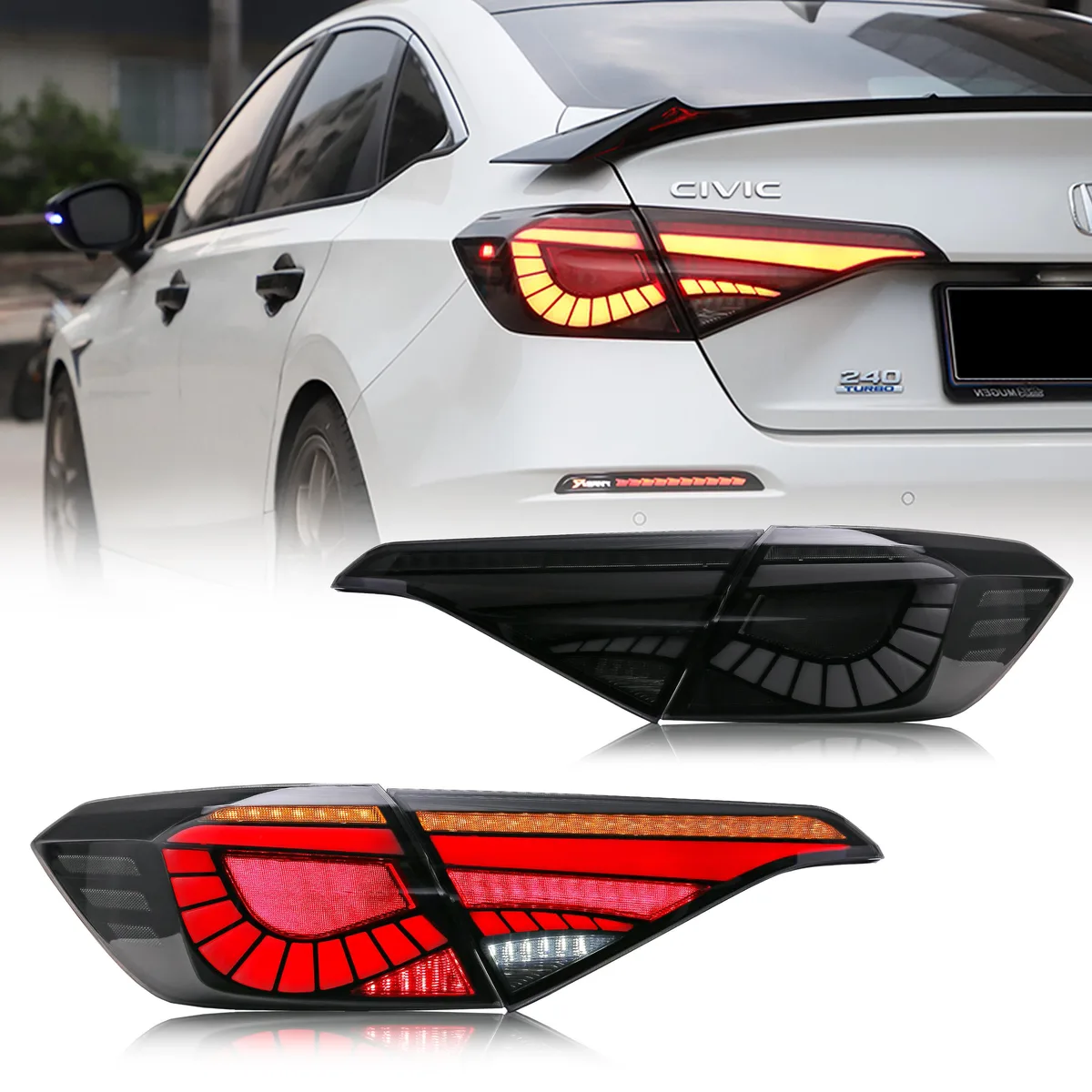 inginuity time inginuity time LED Tail Lights Honda Civic 2022 2023 11Th GEN Sedan Smoked — product photo