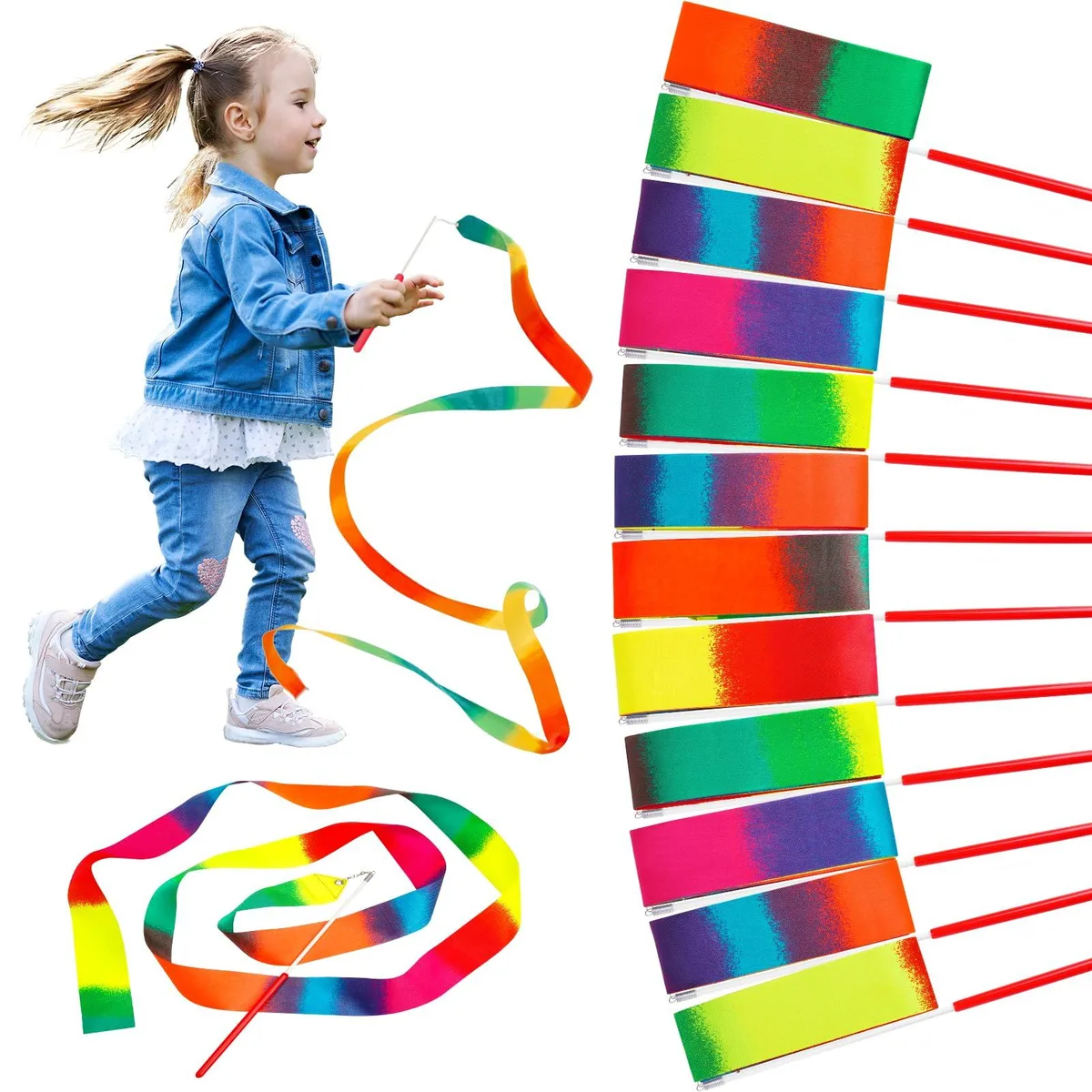  Joycat Dance Ribbon Streamers 24 Pack 200 cm 30.5 cm stick — product photo