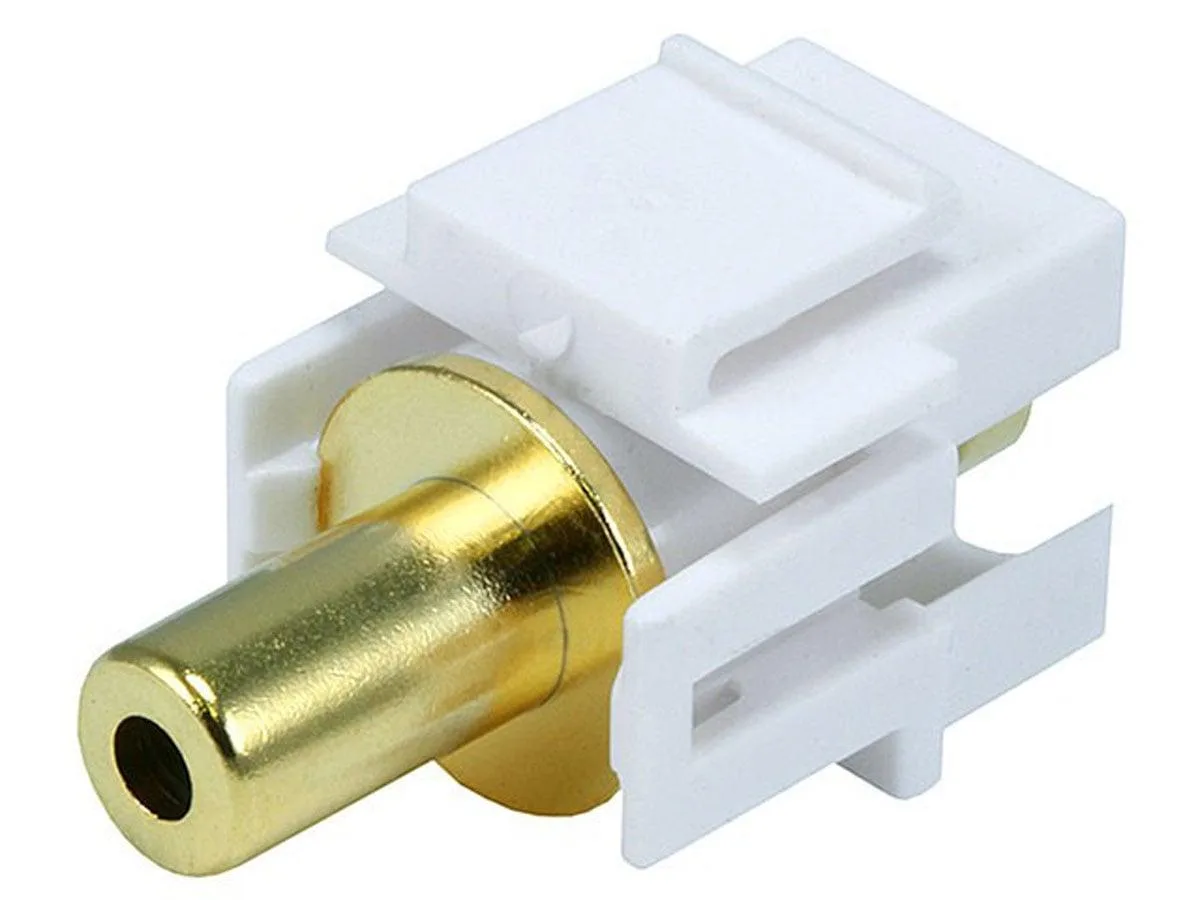 Monoprice Inc. Monoprice 106576 3.5mm Stereo Keystone Coupler White — product photo