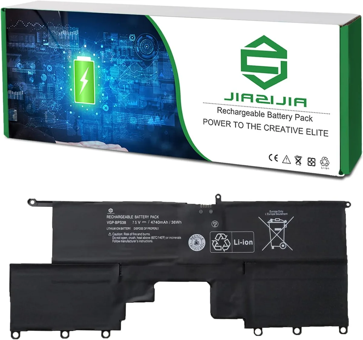NShi NShi VGP-BPS38 laptop battery 7.5V 36Wh — product photo