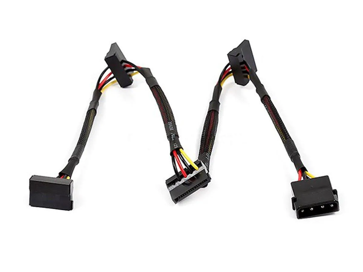  Apple 108794 4-pin Molex to 4x 15-pin SATA Power Cable 24" Net Jacket — product photo