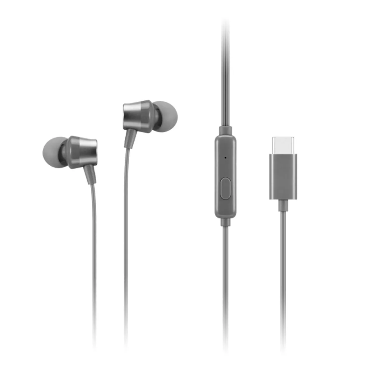  Lenovo 300 In-Ear USB-C Headphones Grey — product photo