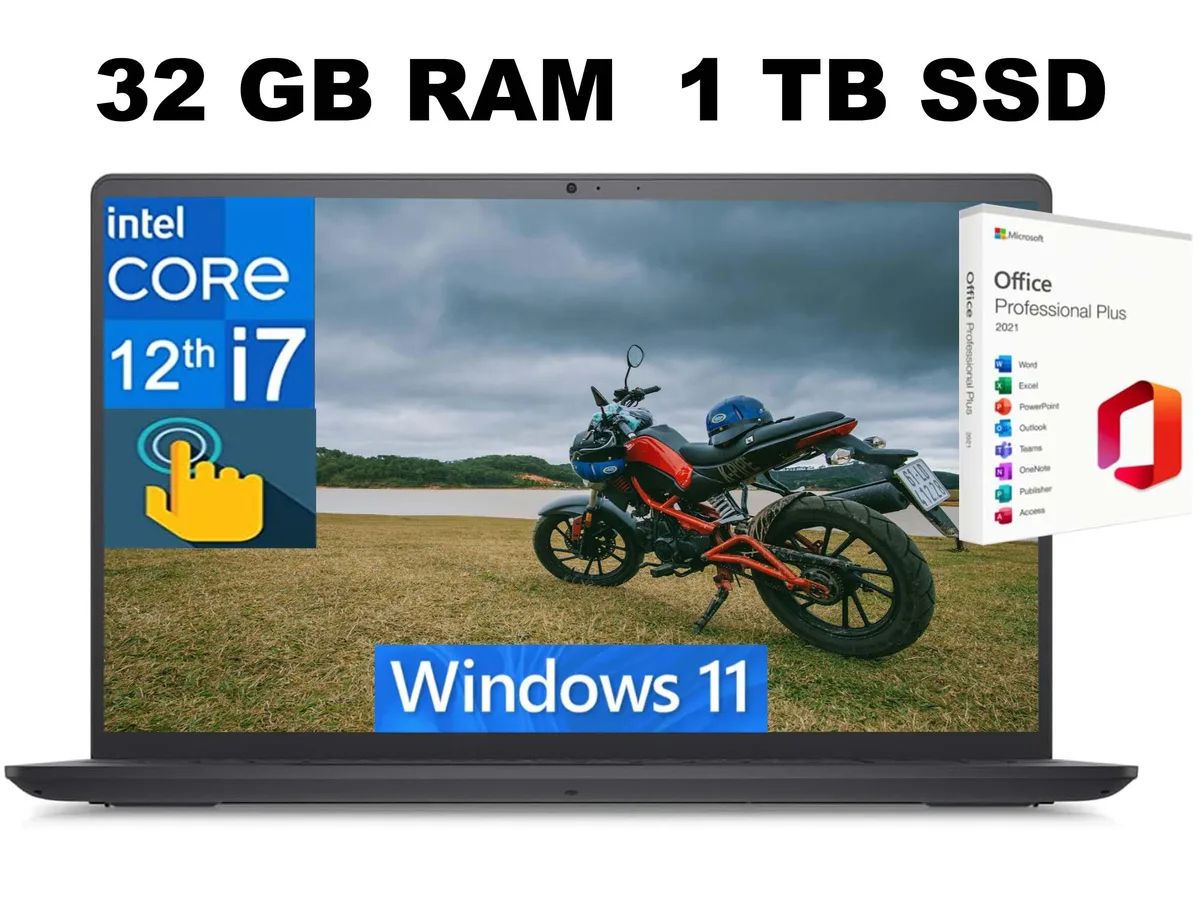 DELL DELL Inspiron 3520 15 laptop i7-1255U 32GB 1TB SSD 15.6 FHD Touchscreen — product photo