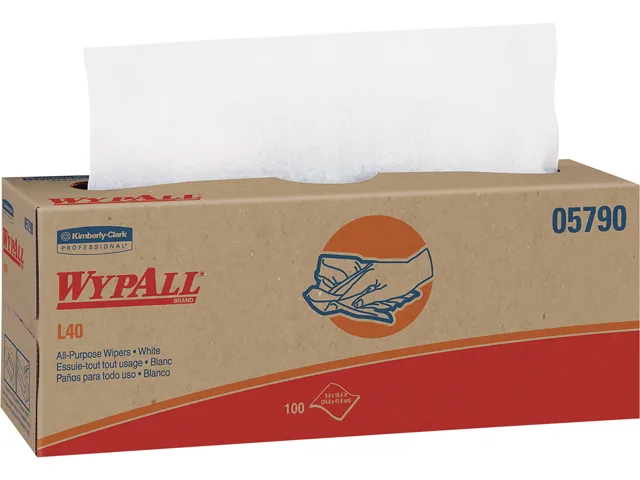 WypAll WypAll L40 05790 cleaning towels 900 sheets 9 boxes 100 per box 9.8x16.4in — product photo