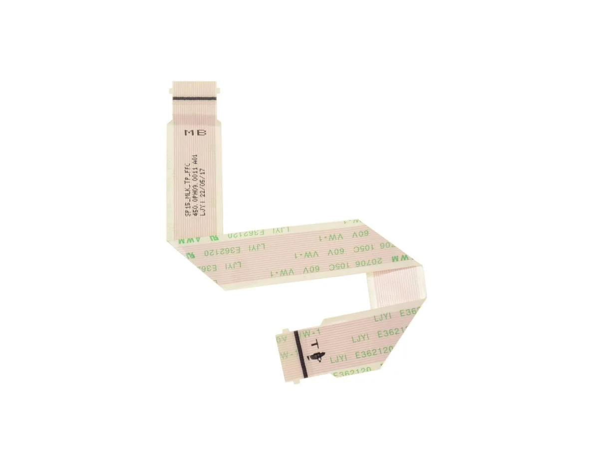 Flat Dell OEM touchpad ribbon cable with connectors