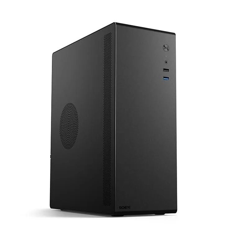 SOEYI SOEYI V100 M-ATX/ITX PC case 260mm GPU 120mm cooler black — product photo