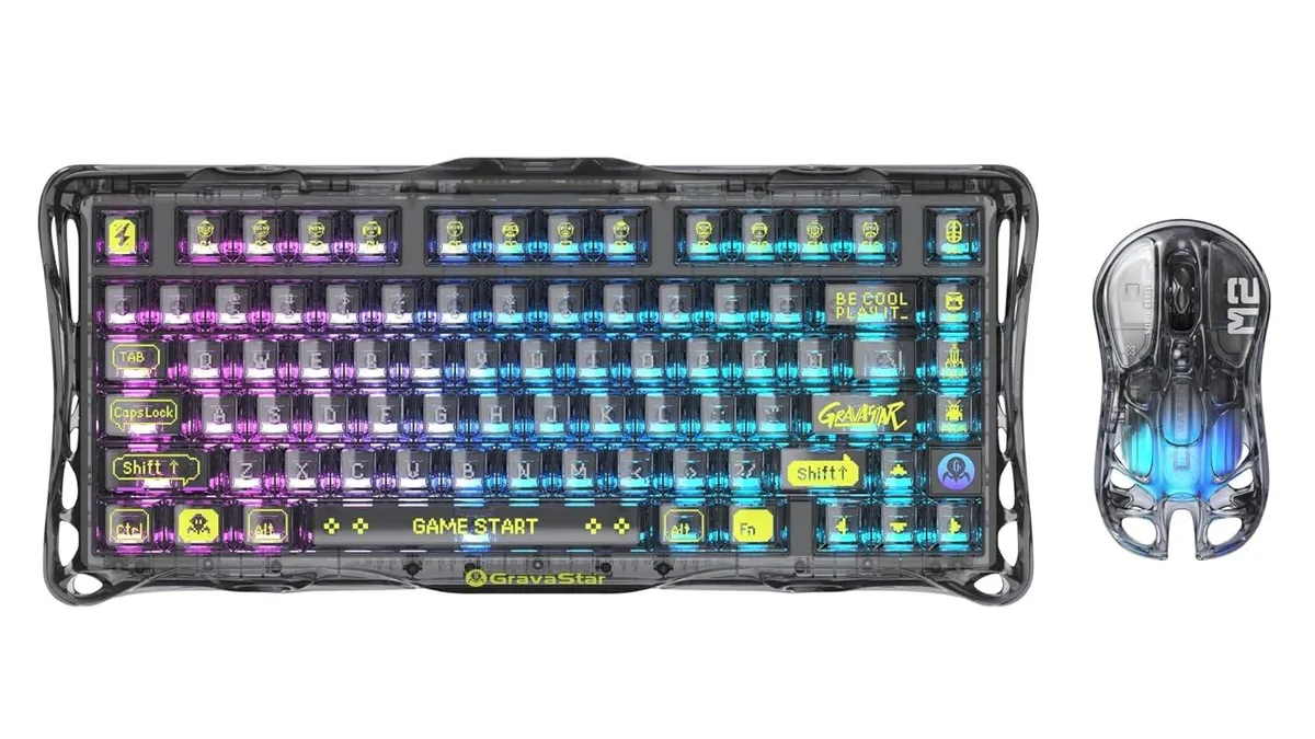 WISDUM WISDUM Mercury K1 Lite 75% Wireless Gaming Keyboard and Mercury M2 Wireless Gaming Mouse — product photo