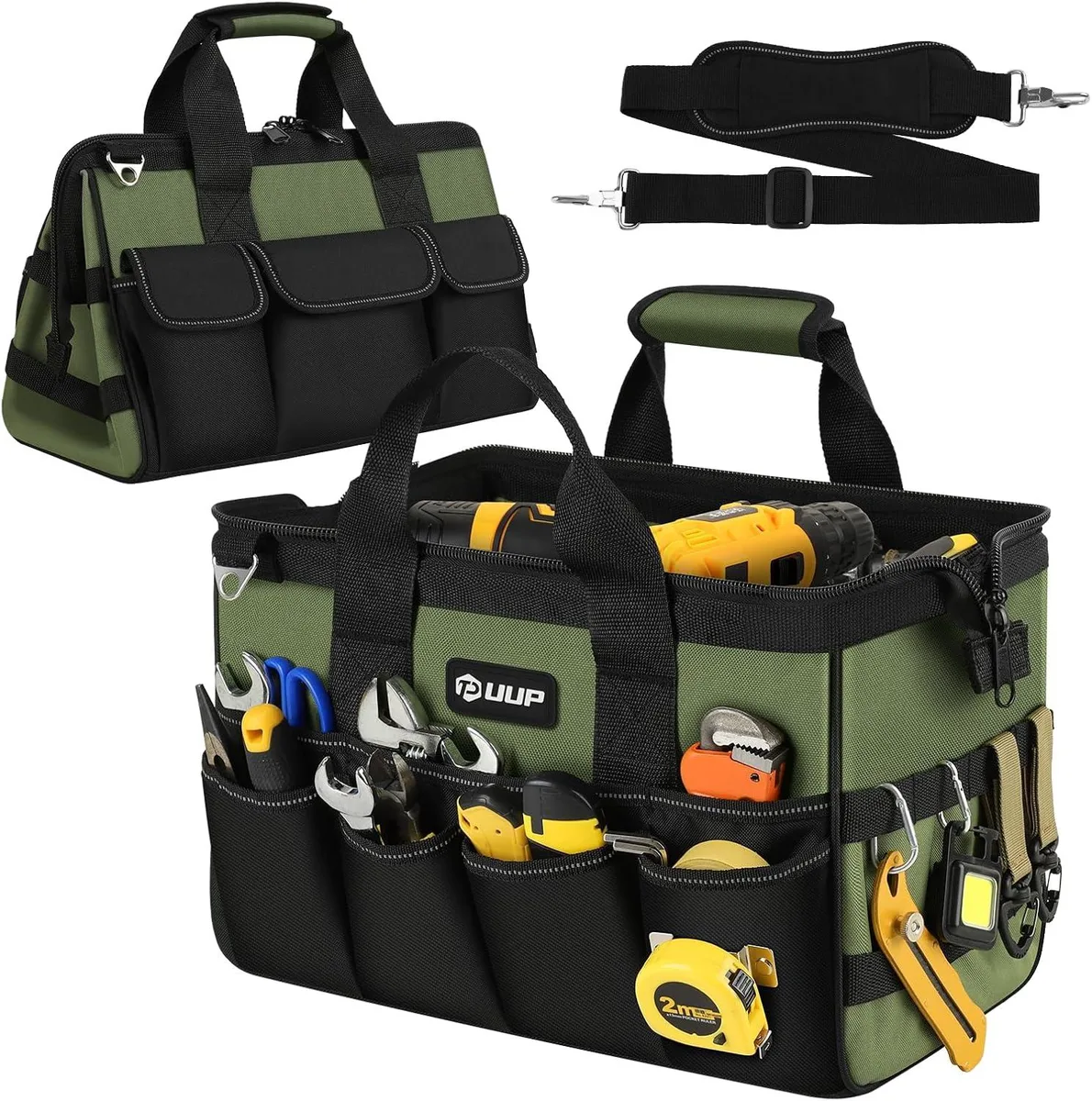 BFKK BFKK 15-Inch 16-Pocket Tool Storage Green — product photo