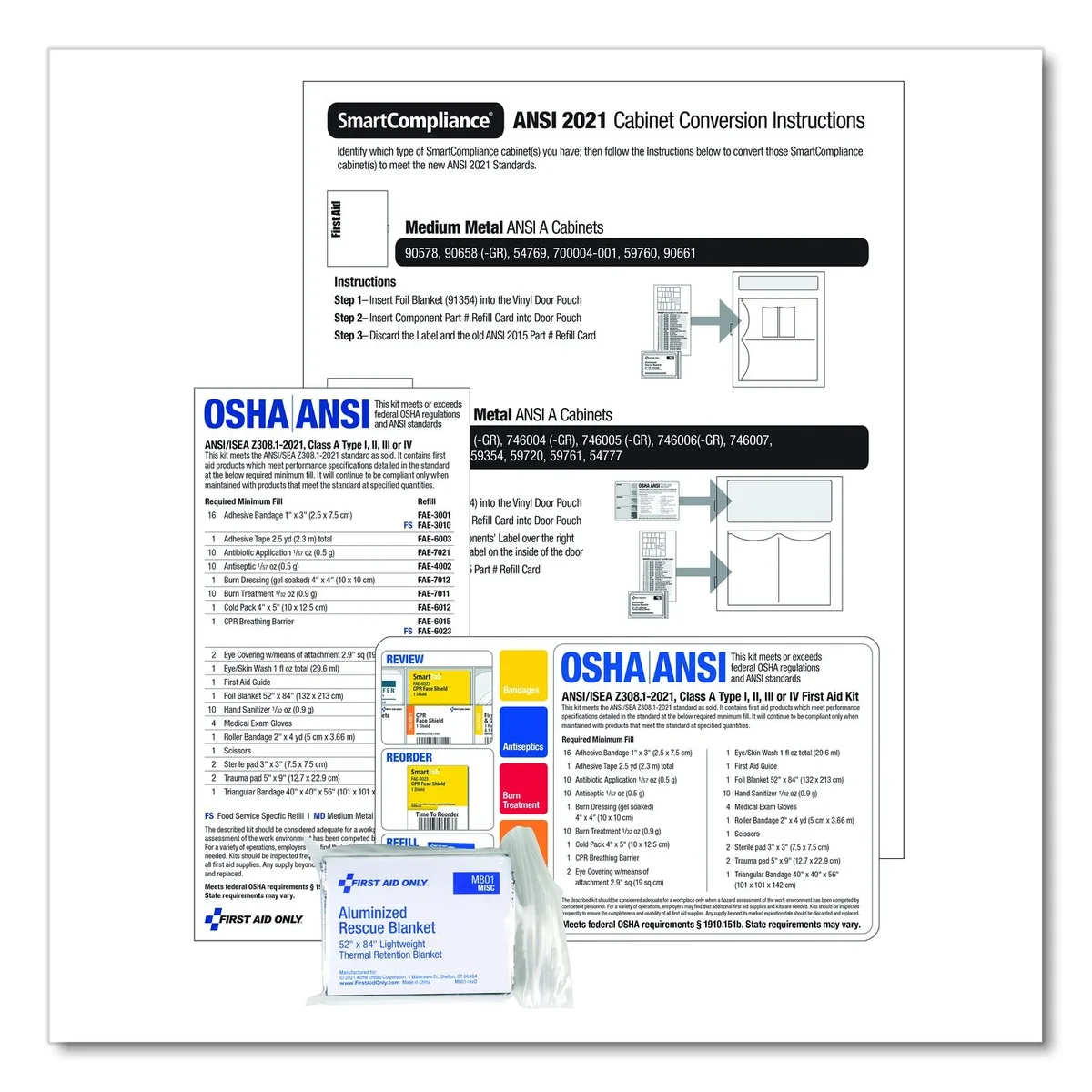 First Aid Only First Aid Only Smart Compliance A 2021 Conversion Kit 11 Pieces 91365 — product photo