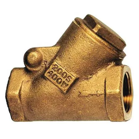 Bronze Y-pattern swing check valve, 7.875 inch length, FNPT connections