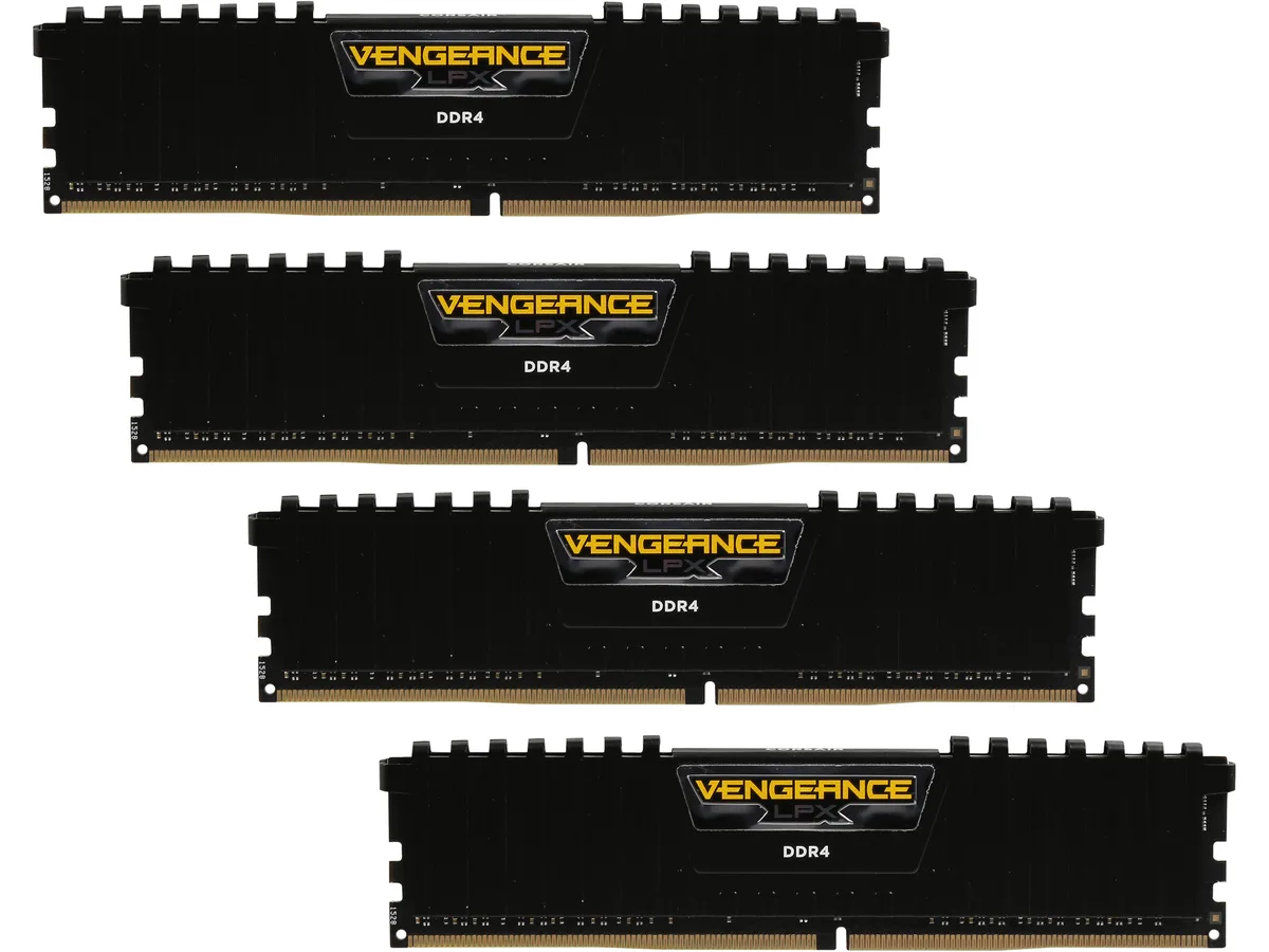 Corsair Corsair CMK16GX4M4A2400C16 16GB (4x4GB) DDR4 2400 CL16 desktop RAM — product photo