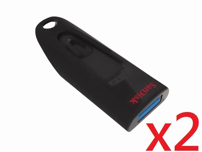 SanDisk SanDisk Cruzer Ultra CZ48 USB 3.0 Flash Drive 128GB (64GB x 2) — product photo