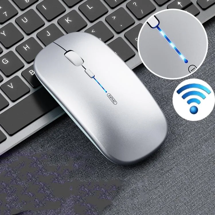 allentian allentian PM1 Wireless Mouse Battery Display Space Silver — product photo