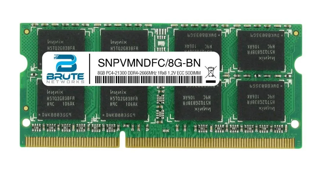 Brute Networks Brute Networks 8GB DDR4-2666 ECC SODIMM 1Rx8 1.2V SNPVMNDFC/8G-BN — product photo