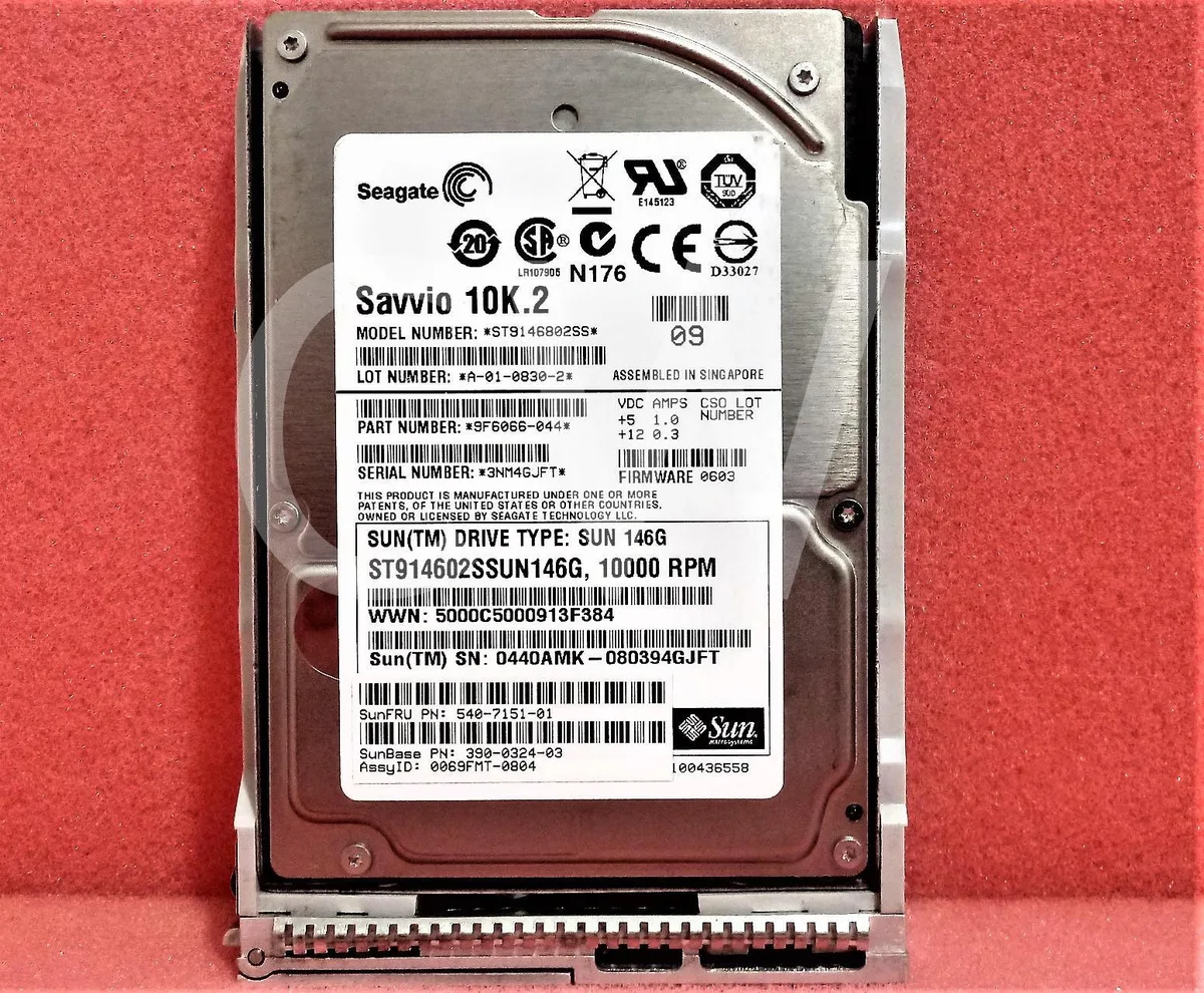 Seagate Seagate ST9146802SS 146GB 10000RPM SAS 2.5in internal hard drive with caddy — product photo