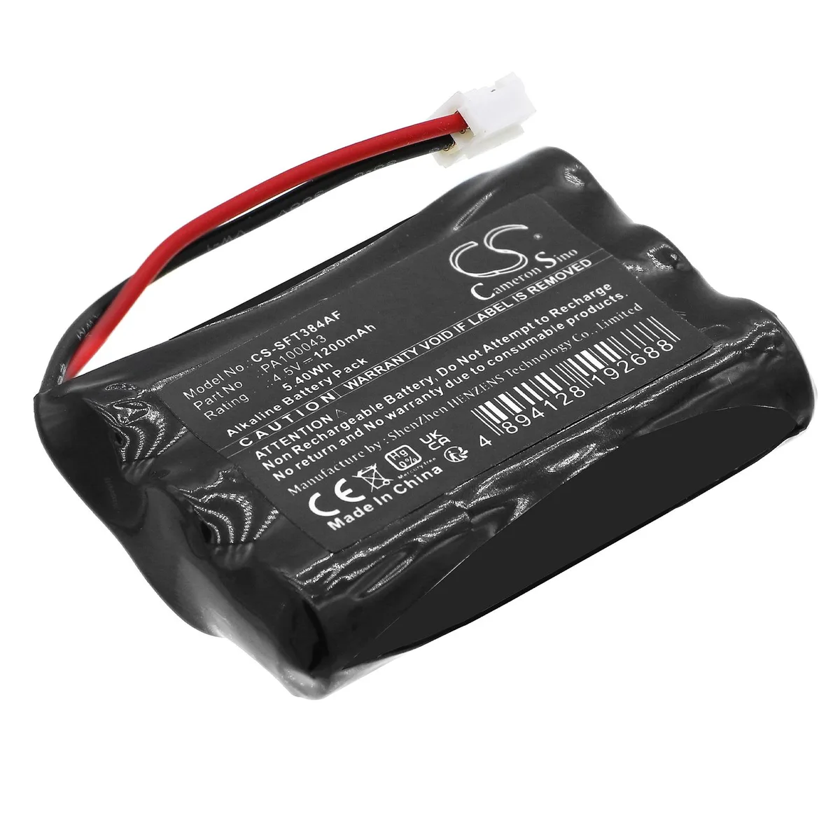 Cameron &amp; Co Cameron &amp; Co DS-CS-SFT384AF 4.5V 1.2Ah alkaline battery — product photo