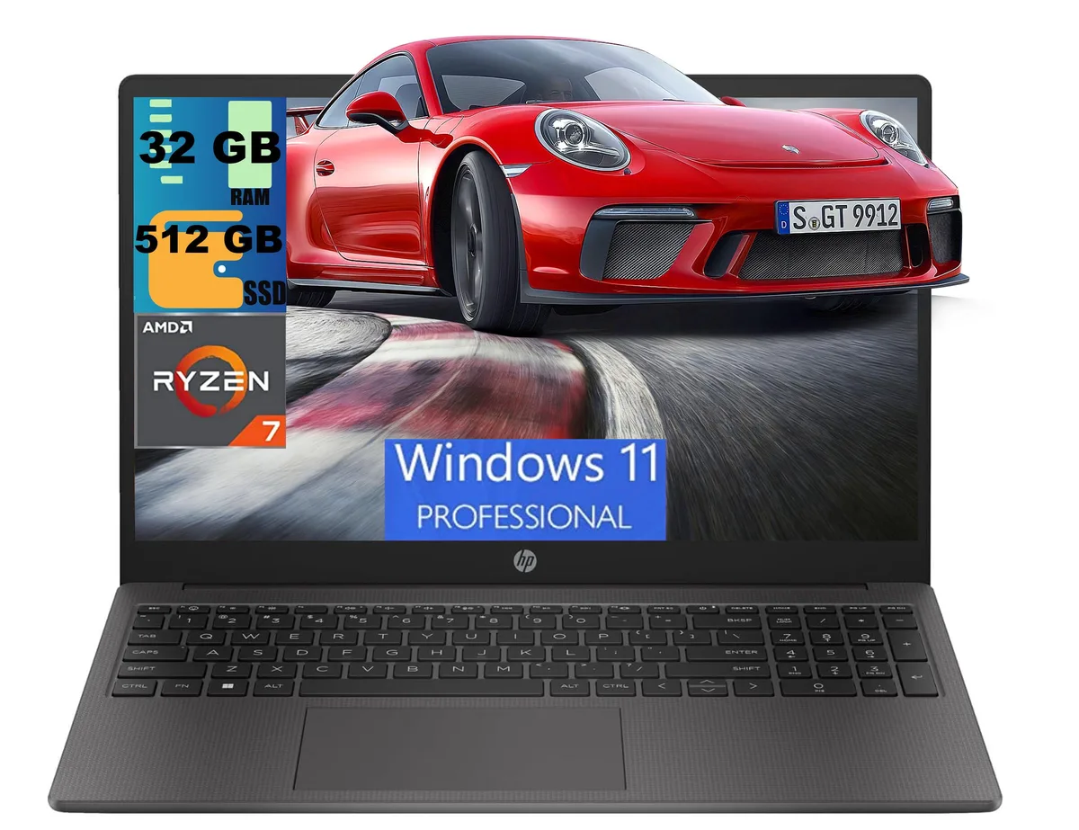 HP HP 255 G10 15 laptop AMD Ryzen 7 7730U 32GB 512GB — product photo