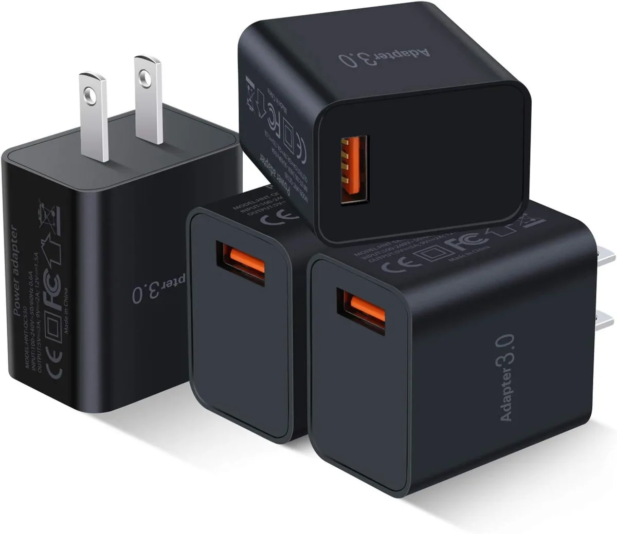 ONITOON ONITOON Fast Charge 3.0 USB Wall Charger 4-Pack 18W QC — product photo
