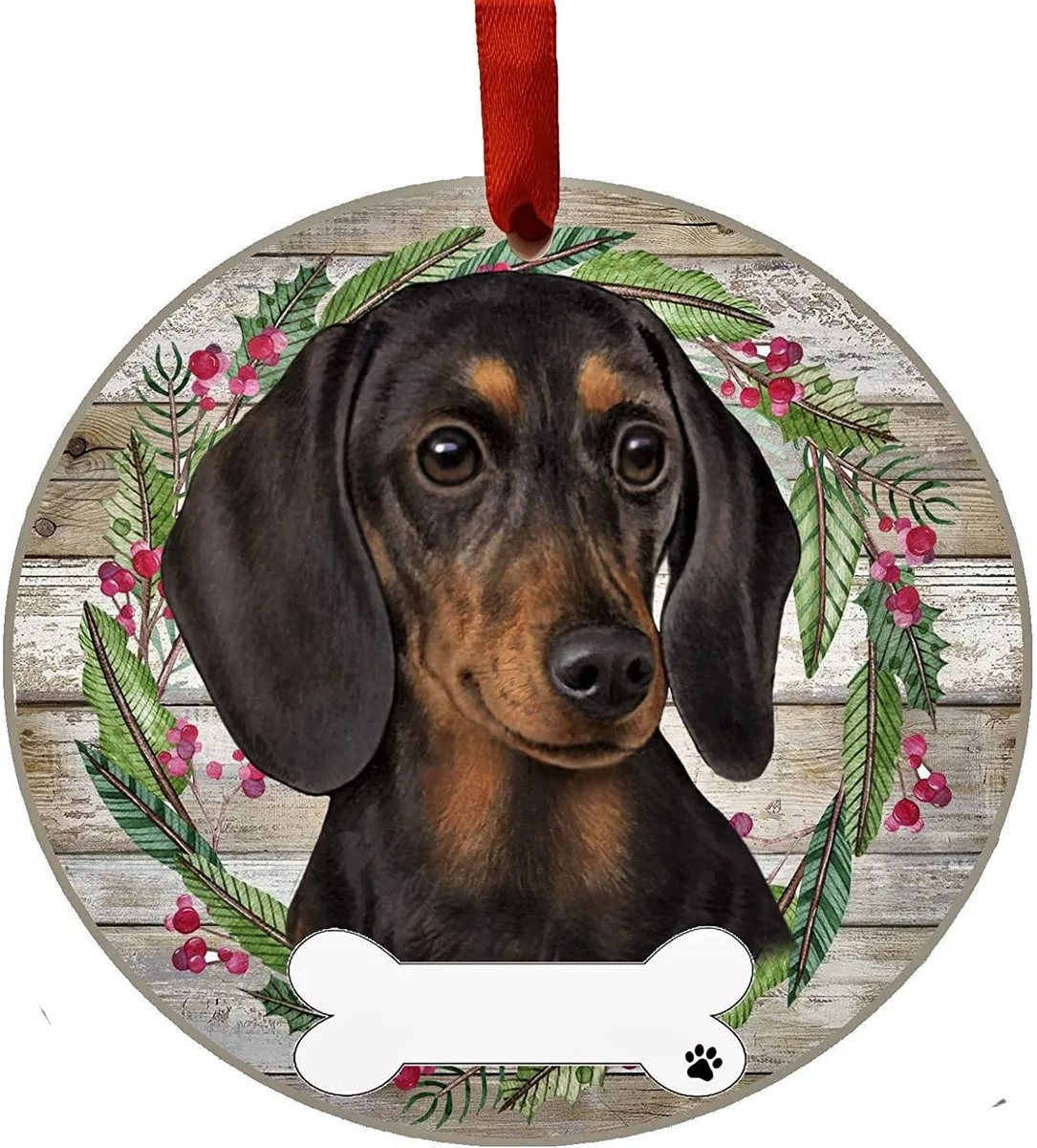 E &amp; S Imports E &amp; S Imports Black Dachshund Ceramic Ornament 4.6 x 4 x .5 in — product photo