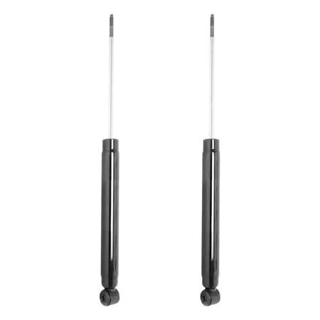 Two silver rear shock absorbers in a kit
