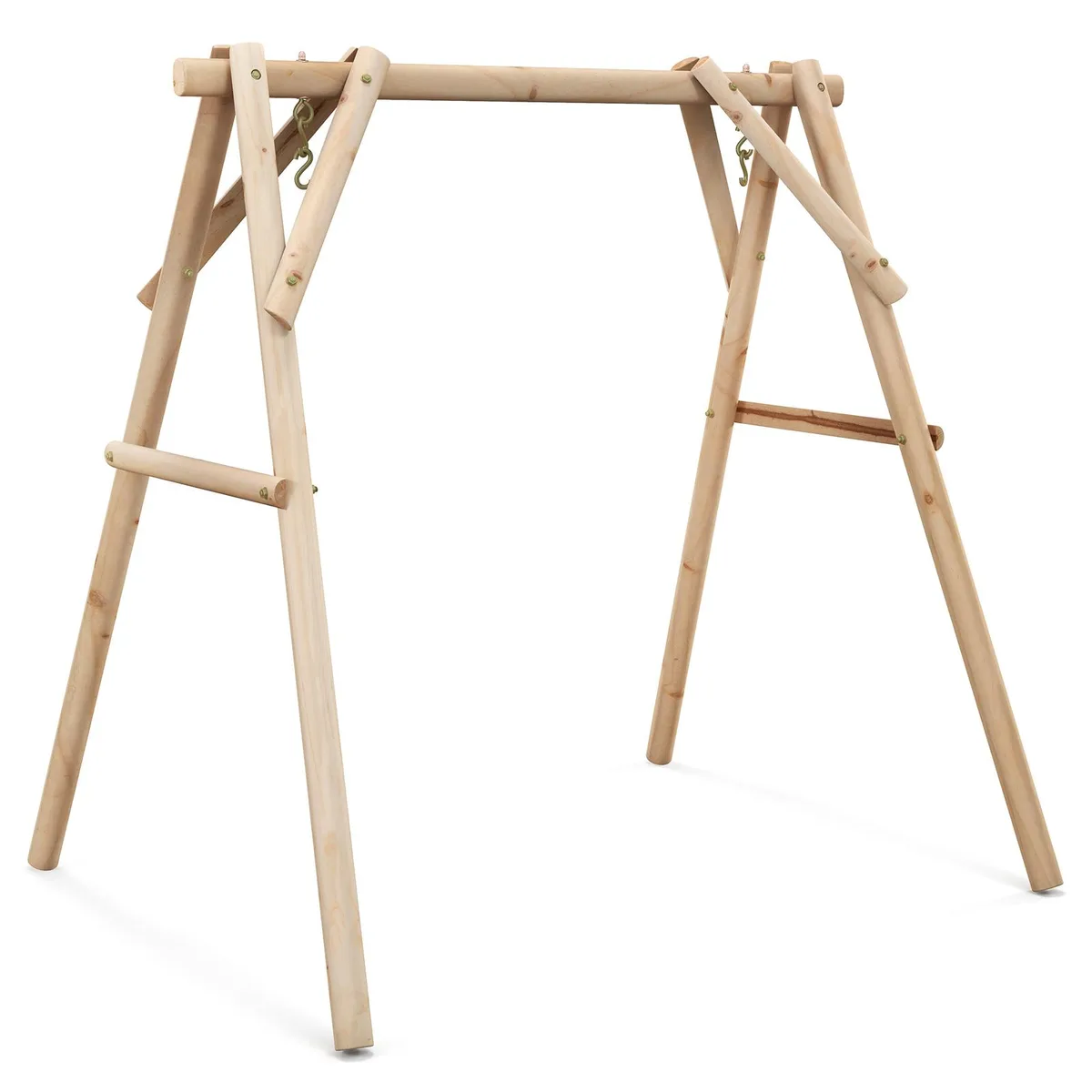 SlickBlue SlickBlue Heavy Duty Wooden Swing Frame 770 lbs Natural 67x53x68 in — product photo