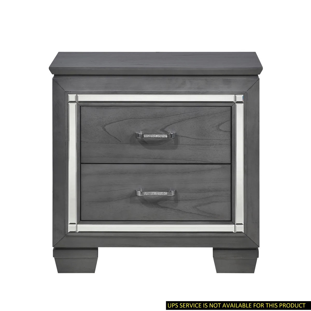 tuphen tuphen Allura Nightstand 2 Drawers LED Gray 28x17x28.25in — product photo