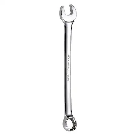 Westward 36A216 combination wrench 7/8 inch chrome alloy steel offset head