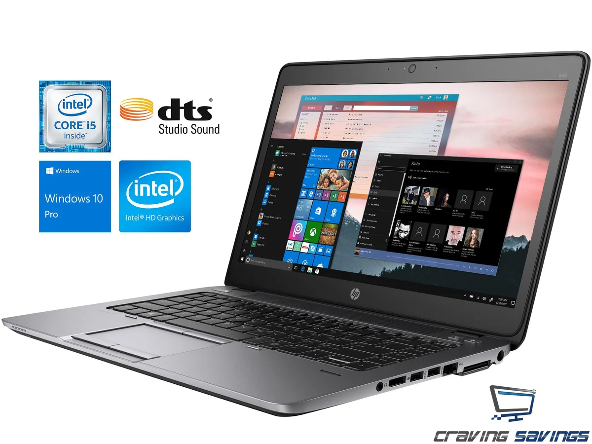 HP HP EliteBook 820 G2 laptop, i5-5300U, 8GB, 256GB SSD, 12.5" HD — product photo