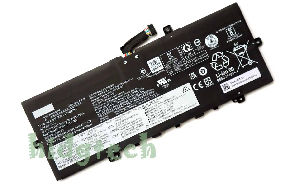 Beisite Beisite 56Wh 15.52V Laptop Battery L21B4PD0 L21C4PD0 L21M4PD0 — product photo