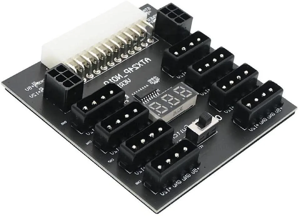 myVolts myVolts ATX 24-pin to 8×4-pin + 2×6-pin breakout board 800W — product photo