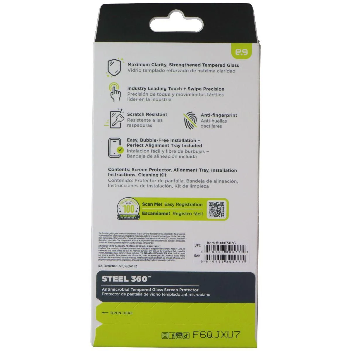 PureGear PureGear Steel 360 Tempered Glass Screen Protector for iPhone 17 Air — product photo