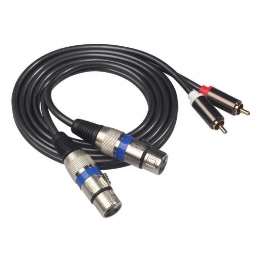 Ruth's sister Ruth's sister international power cord 1.5m 2RCA Male to Dual XLR Female — product photo