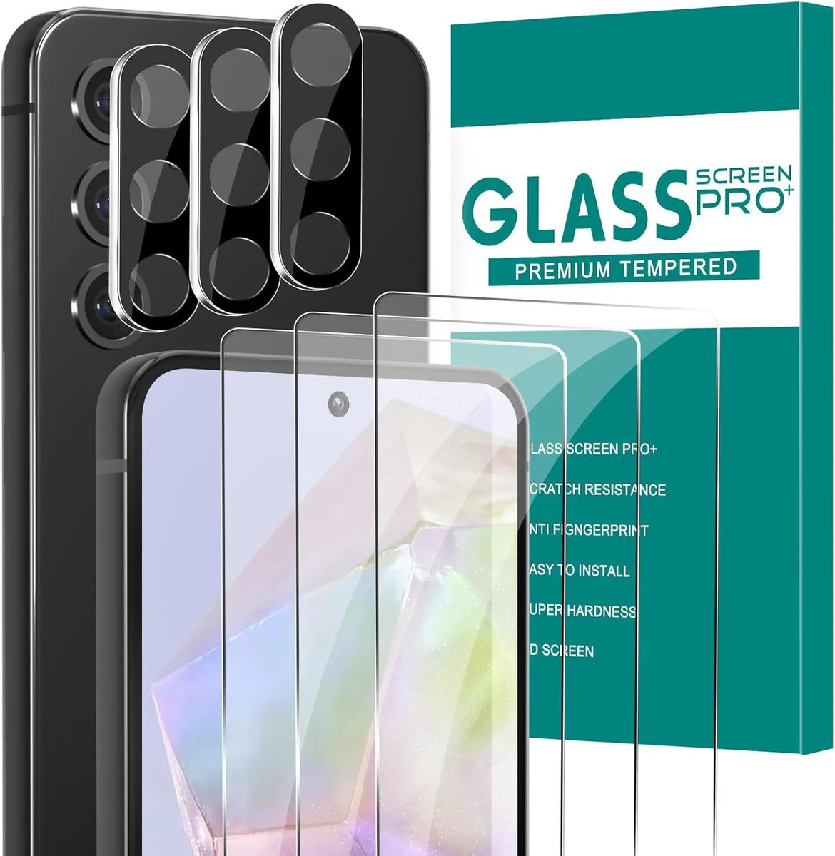 BONAEVER BONAEVER 3+3 Pack Screen Protector for Samsung Galaxy A35 6.6 inch 2024 — product photo
