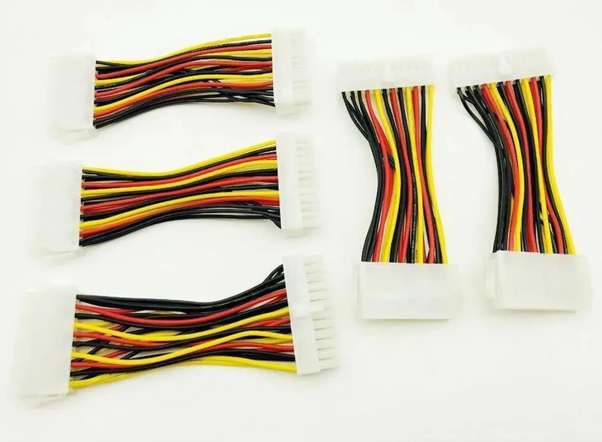 Vszerda Vszerda 5PCS 20P to 24P Power Cable 14CM 18AWG White internal power cable — product photo